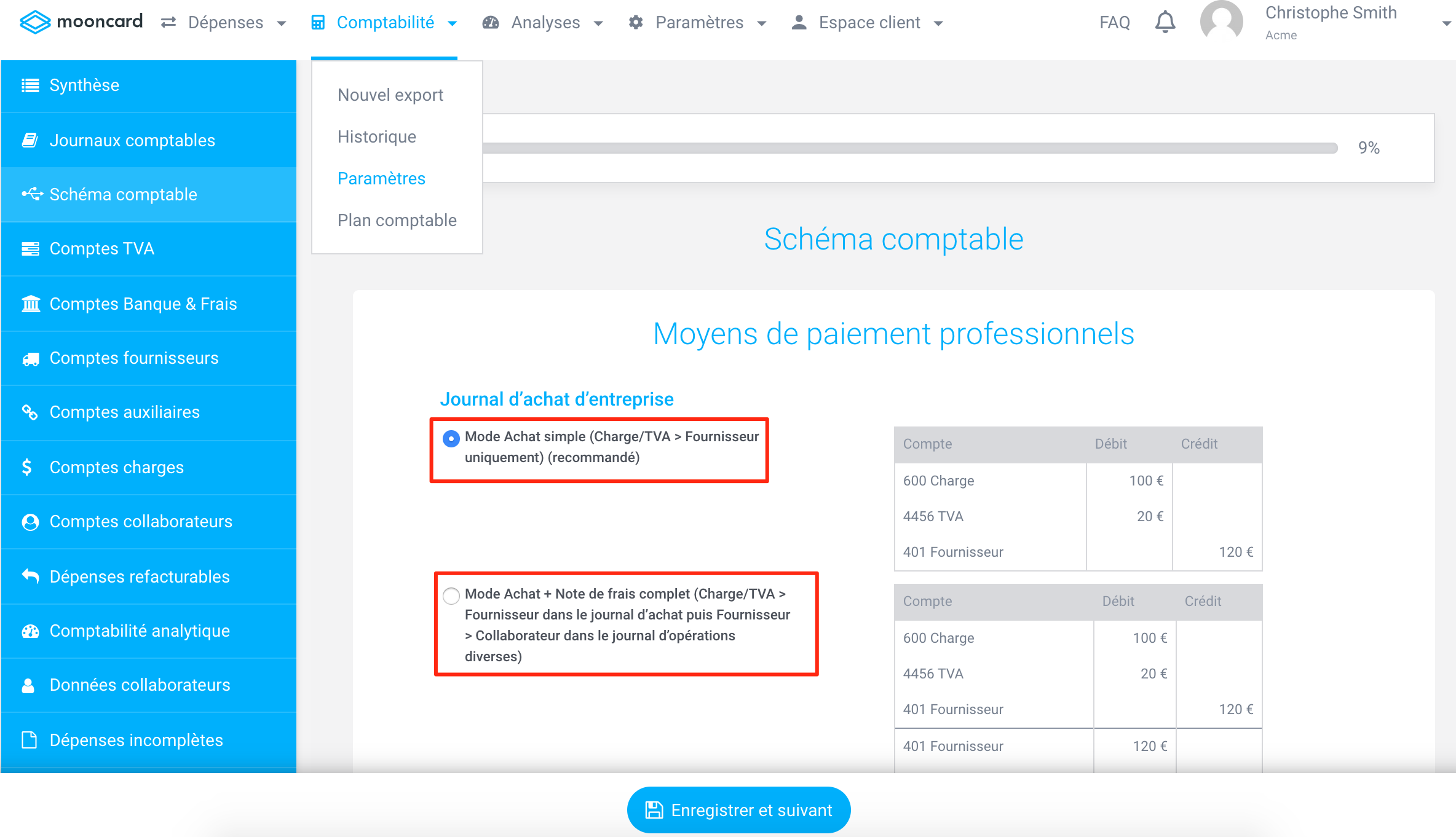 Gestion des comptes de Tiers